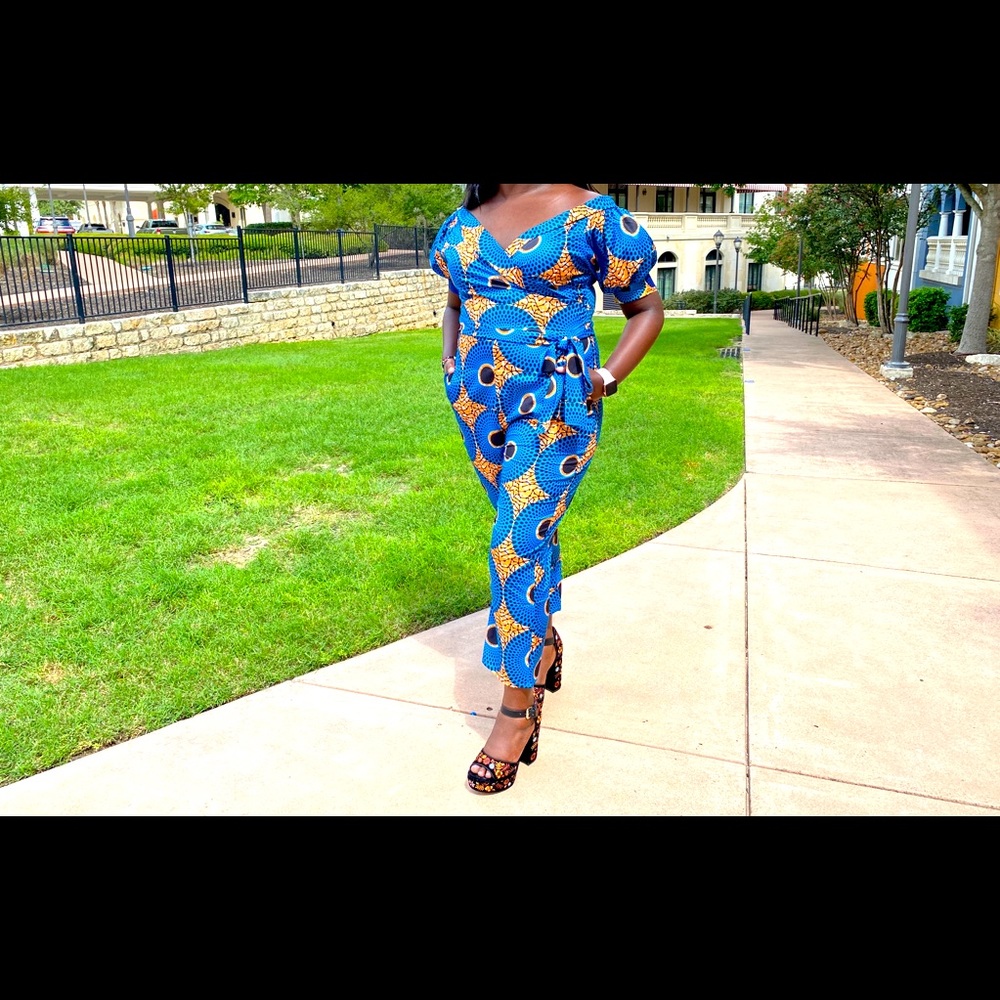 Blue jumpsuit